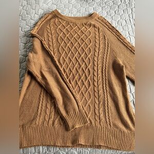 Old Navy Cable Knit Brown Sweater XL